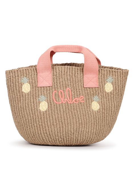 Borsa con logo in paglia CHLOE' KIDS | C2087343A